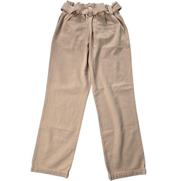 NWT Reformation Evie Pants Sz 26 Dusty Rose Pink High Rise Tie Waist Cotton - Picture 4 of 8